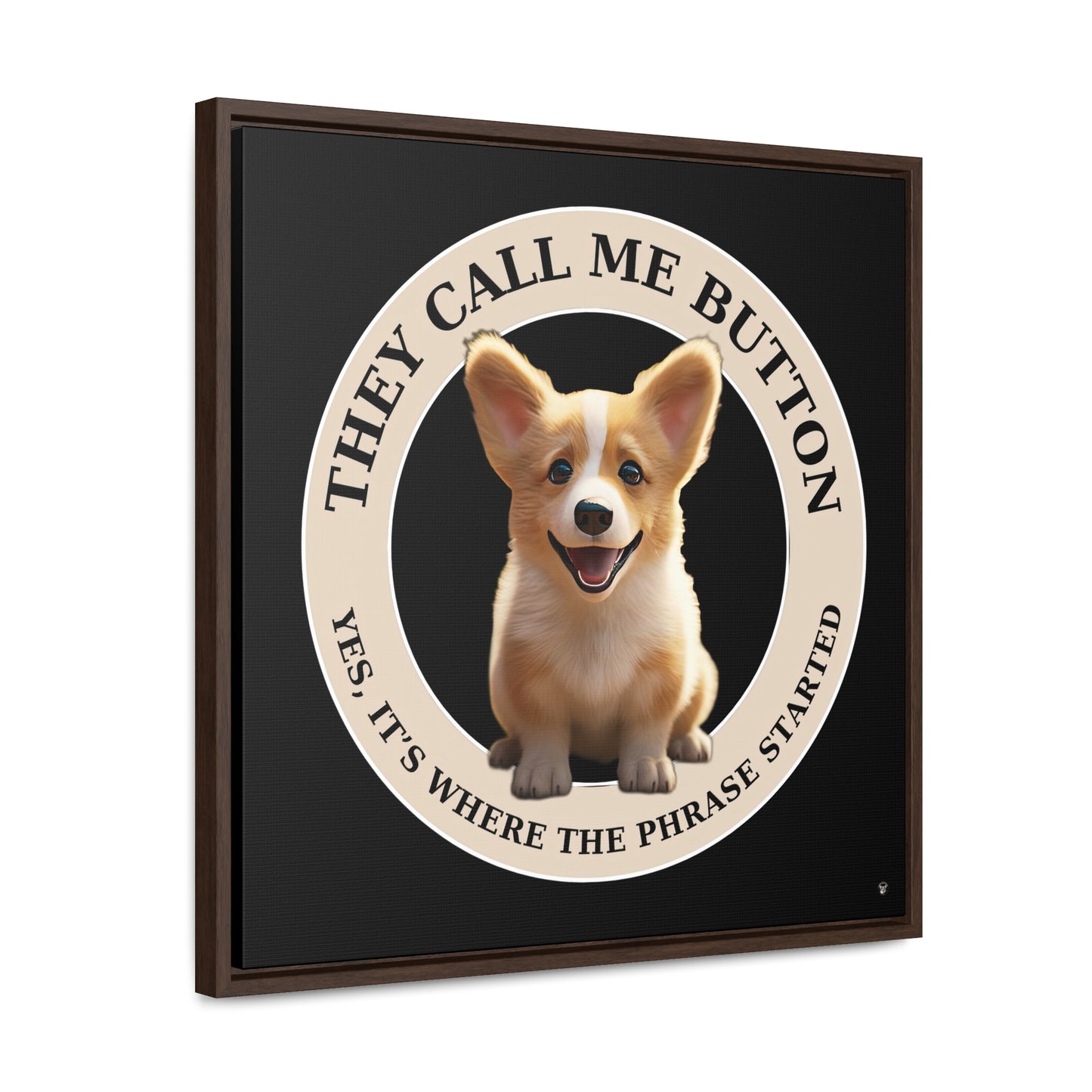 Cute as a Button - Framed on Canvas