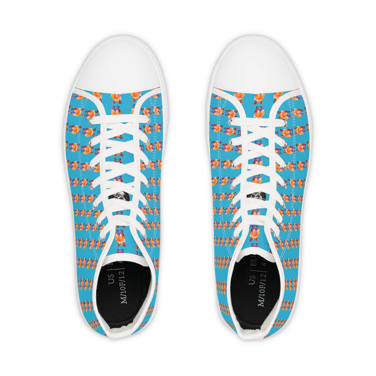 Corgi Butt Stripes Artistic Portrait Men's High Top Casual Canvas Sneakers