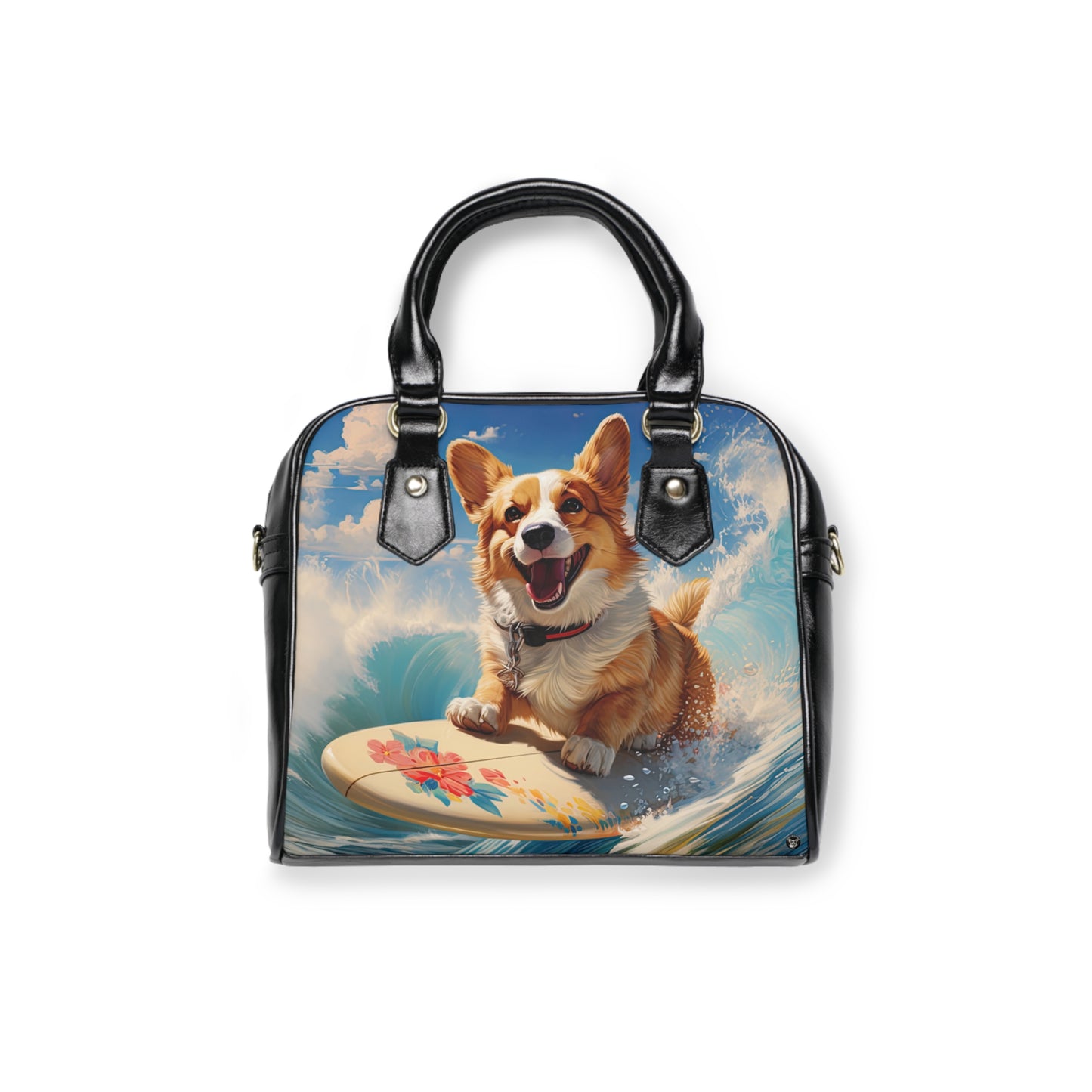 Cowabunga Corgi - Handbag w/Removable Shoulder Strap