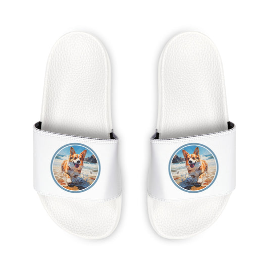Coastal Corgi - Women's Slide Sandals