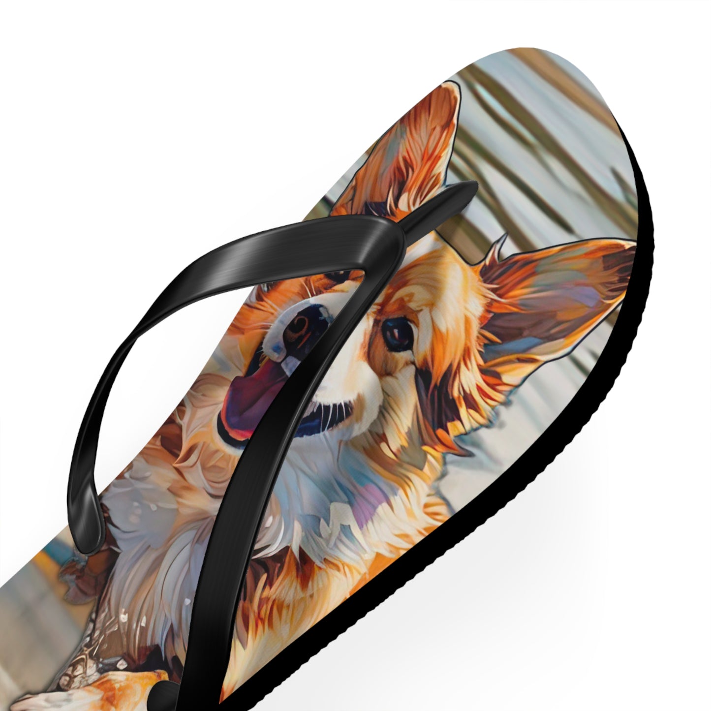 Coastal Corgi Flip-Flops