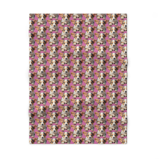 Puppy Portrait Mosaic - Baby Blanket