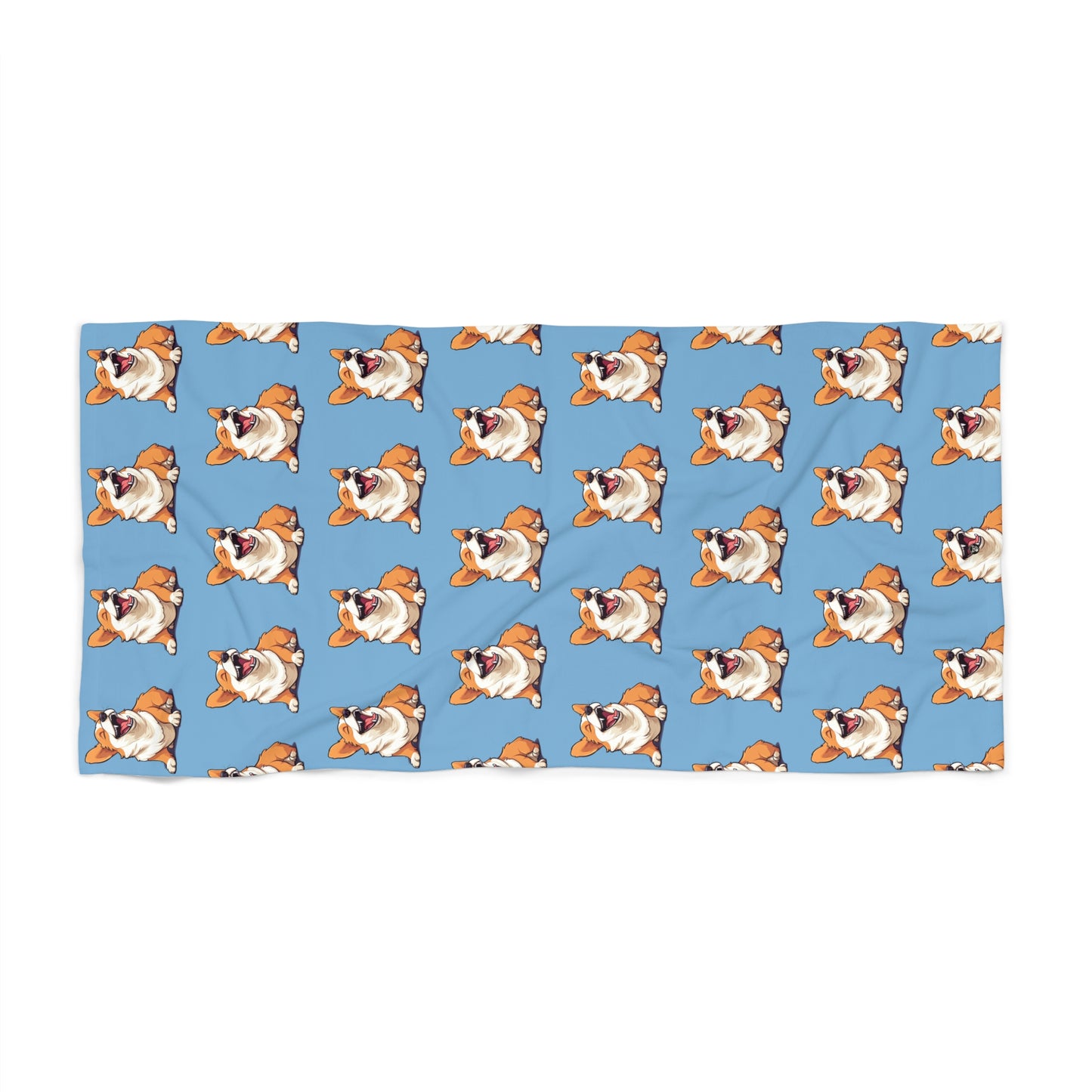Comical Corgi Beach Towel