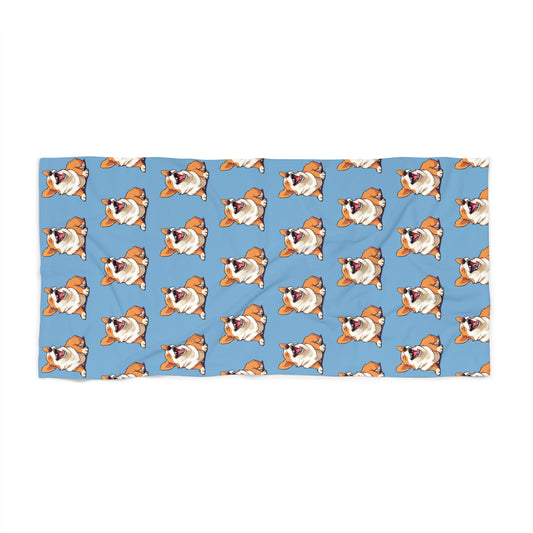 Comical Corgi Beach Towel