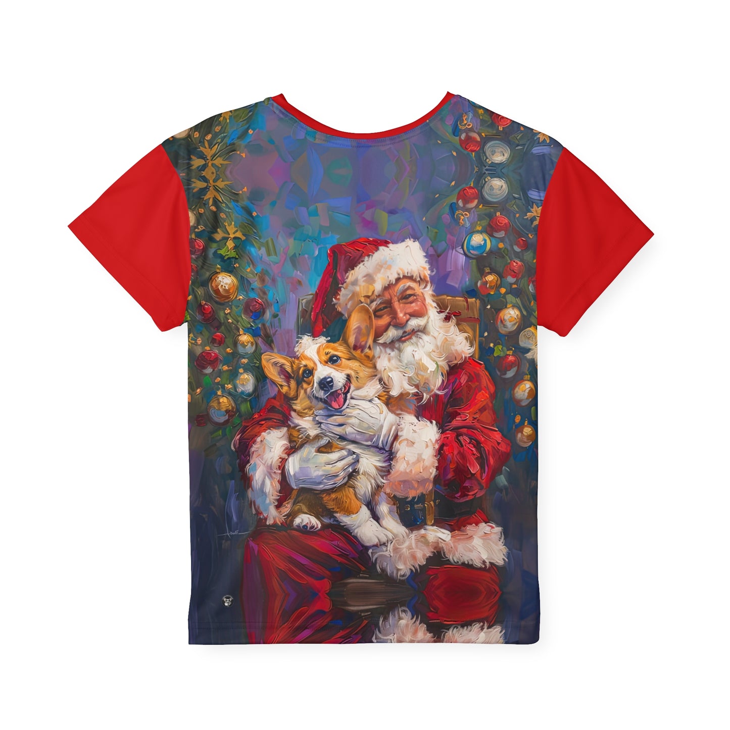 Christmas Corgi Kid's Sports Tee