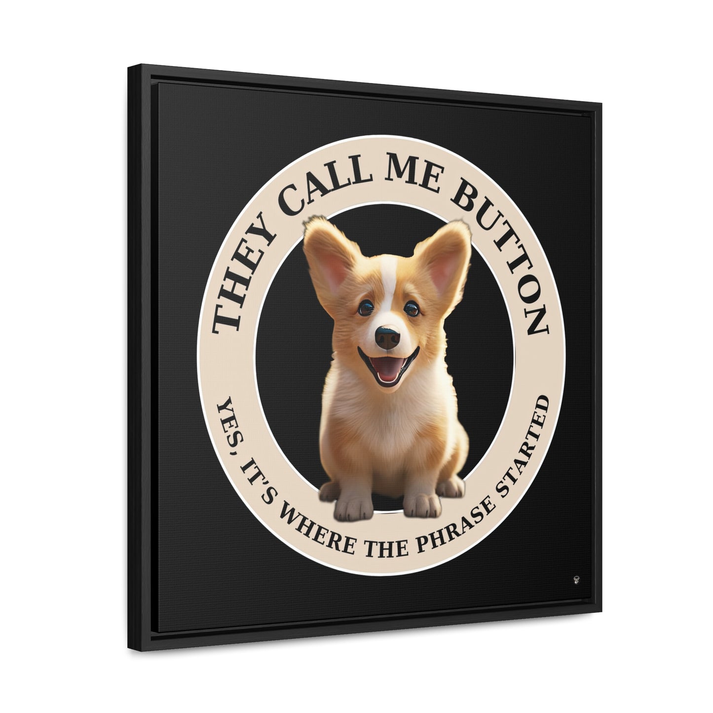 Cute as a Button - Framed on Canvas