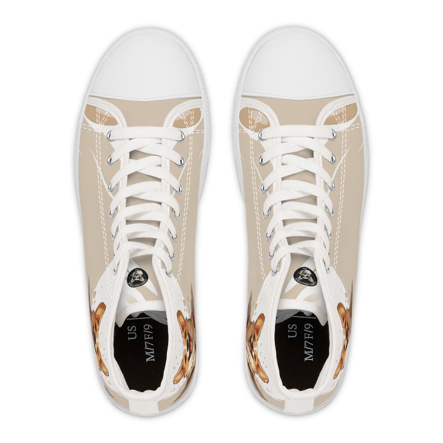 Corgi Cuteness - Women's High Top Sneakers