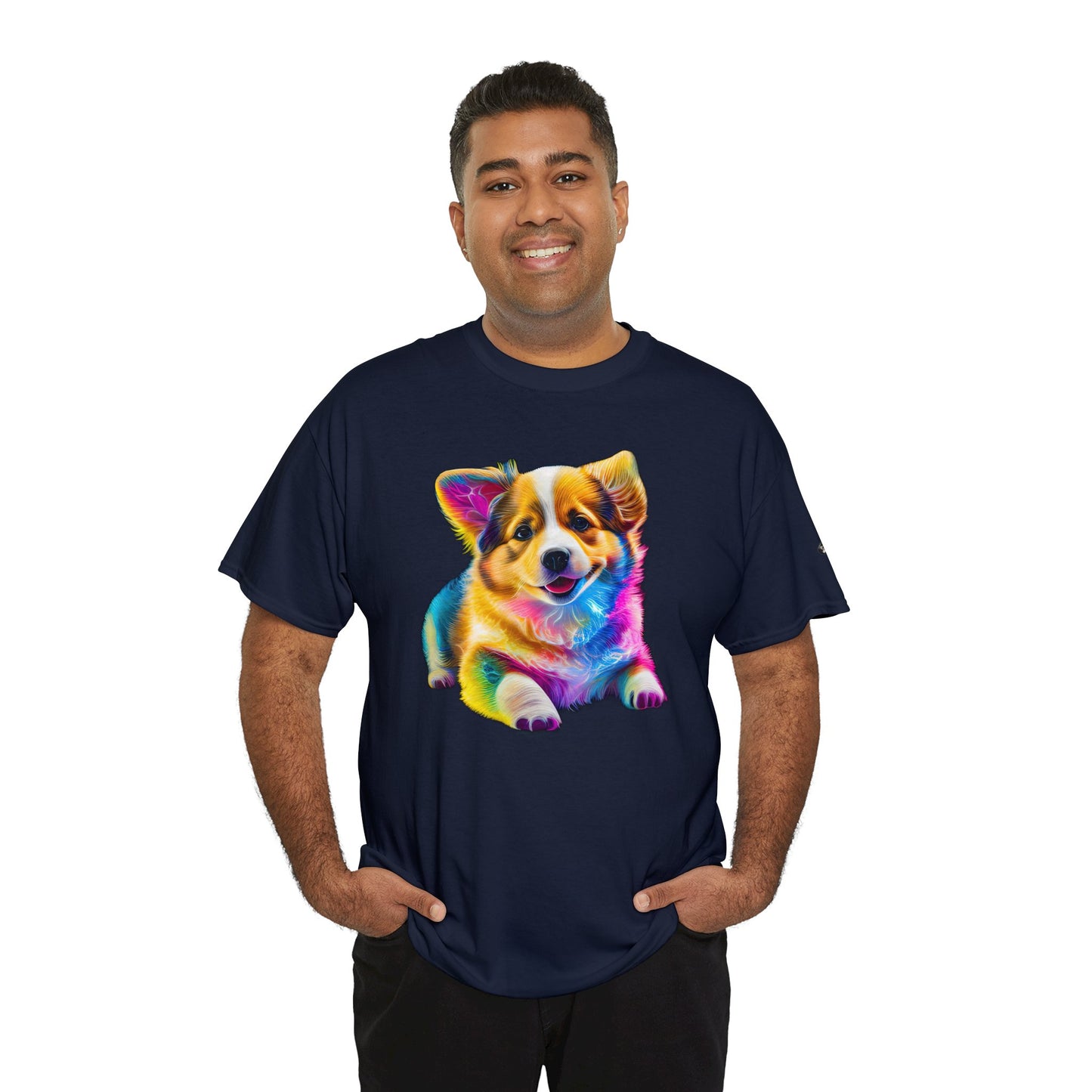 Colorful Corgi - Unisex Heavy Cotton Tee