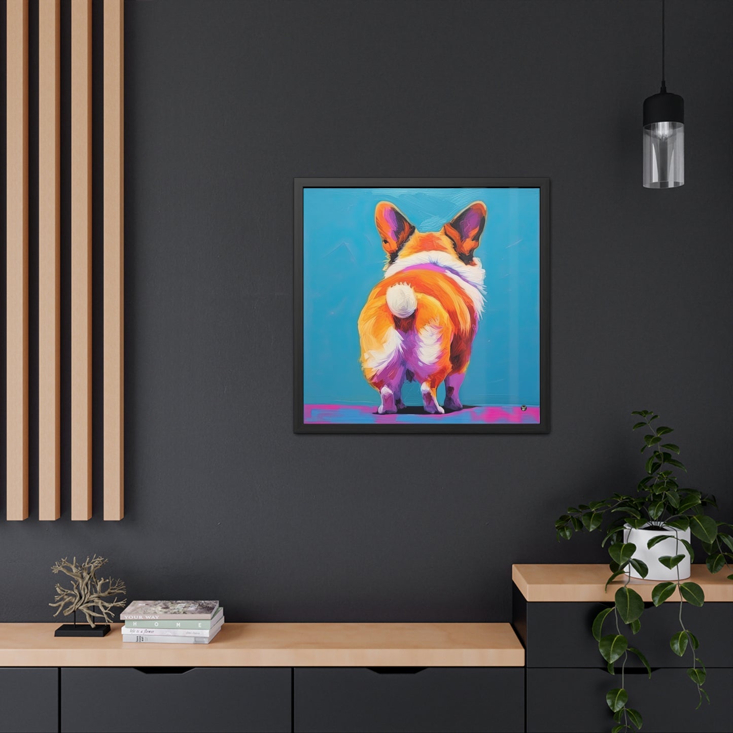 Impression encadrée "Corgi Butt"