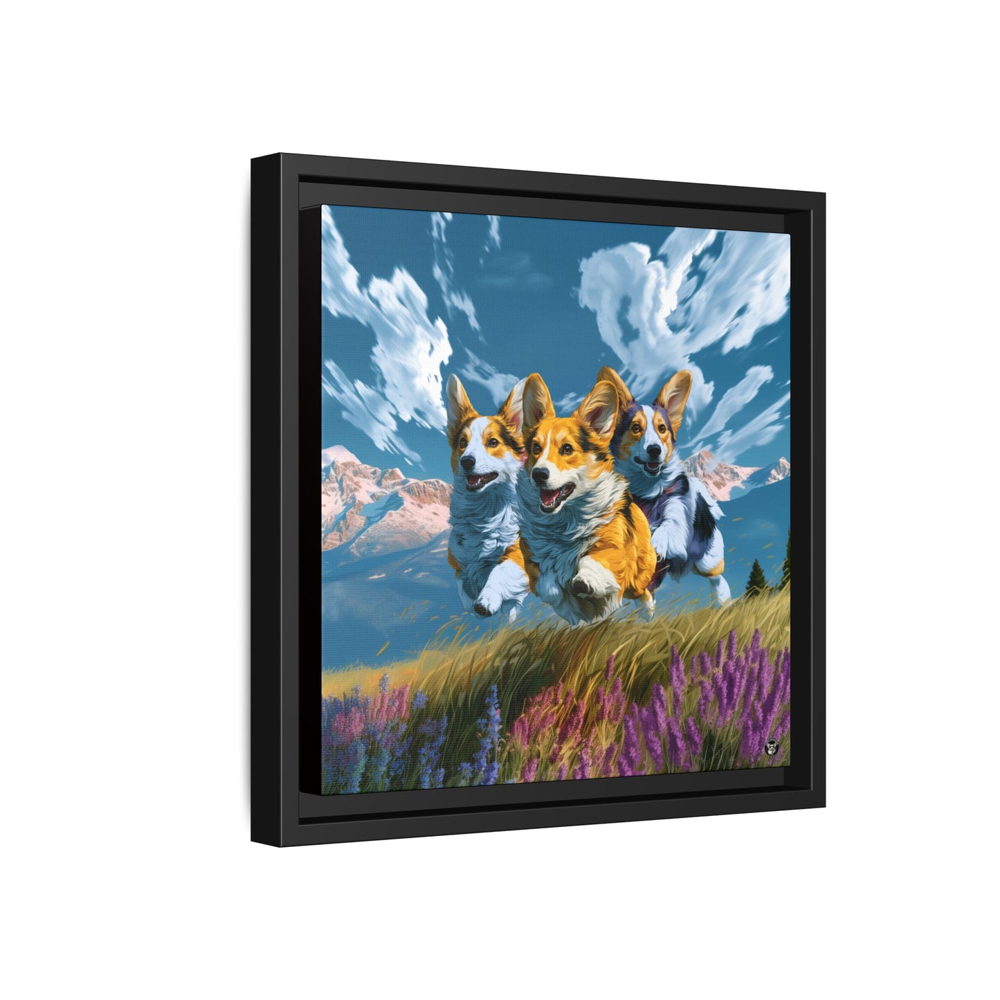 Corgi Racers on Canvas