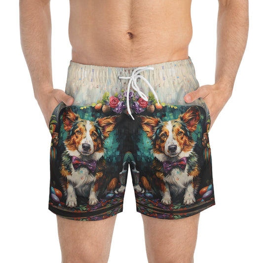 Formal Corgi Swim Trunks