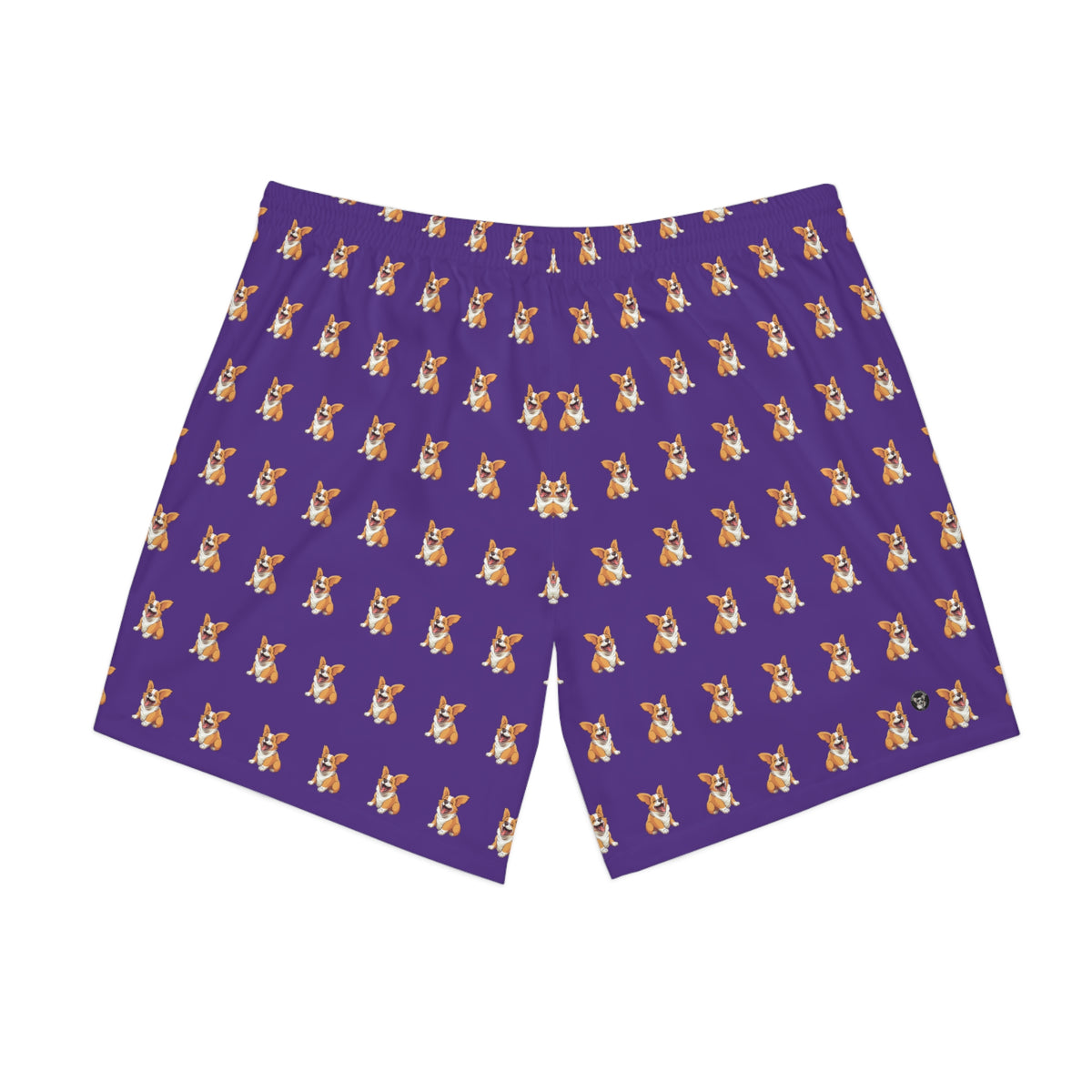 Jolly Jiggling Animated Corgi - Purple Board Shorts