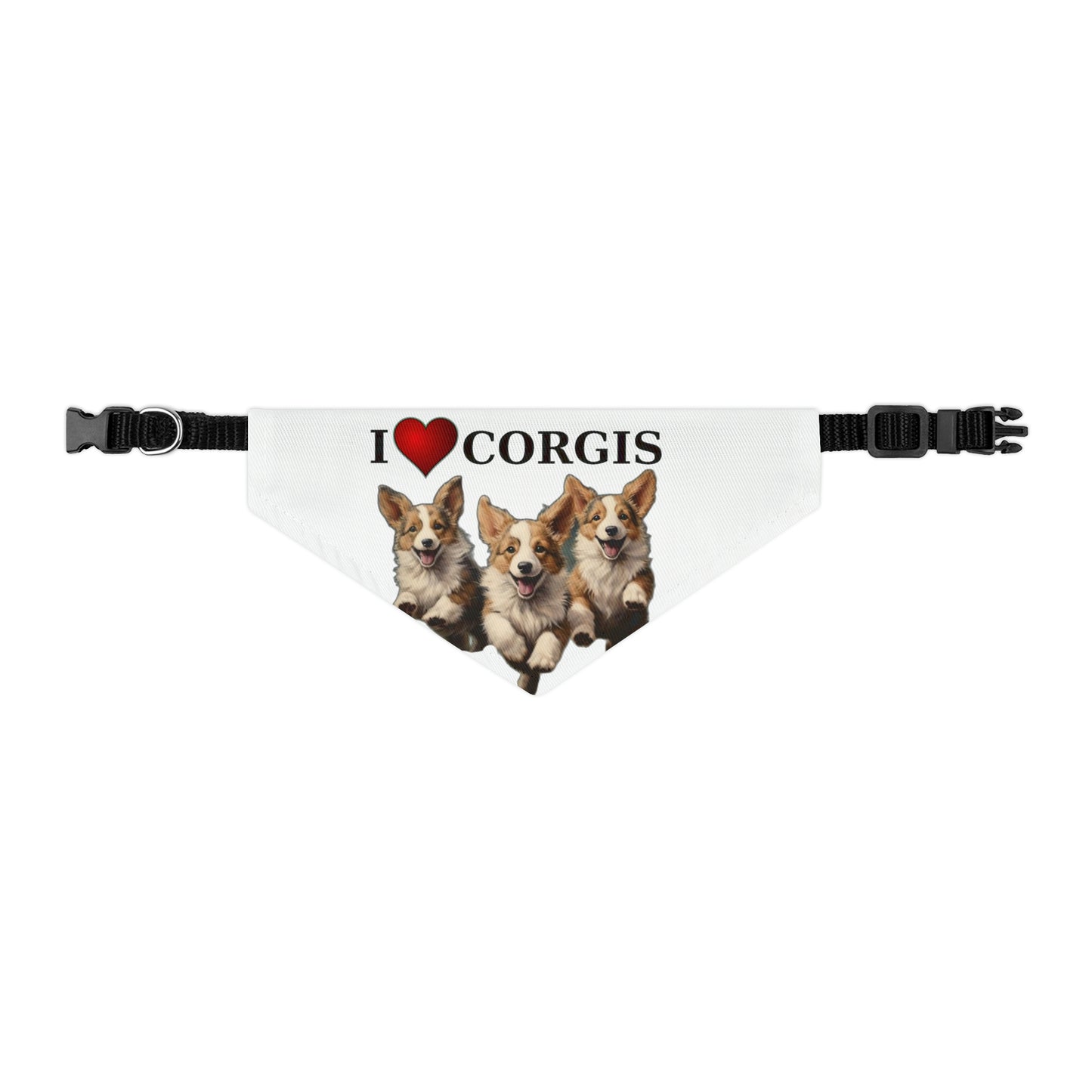 I Heart Corgis - Bandana Collar