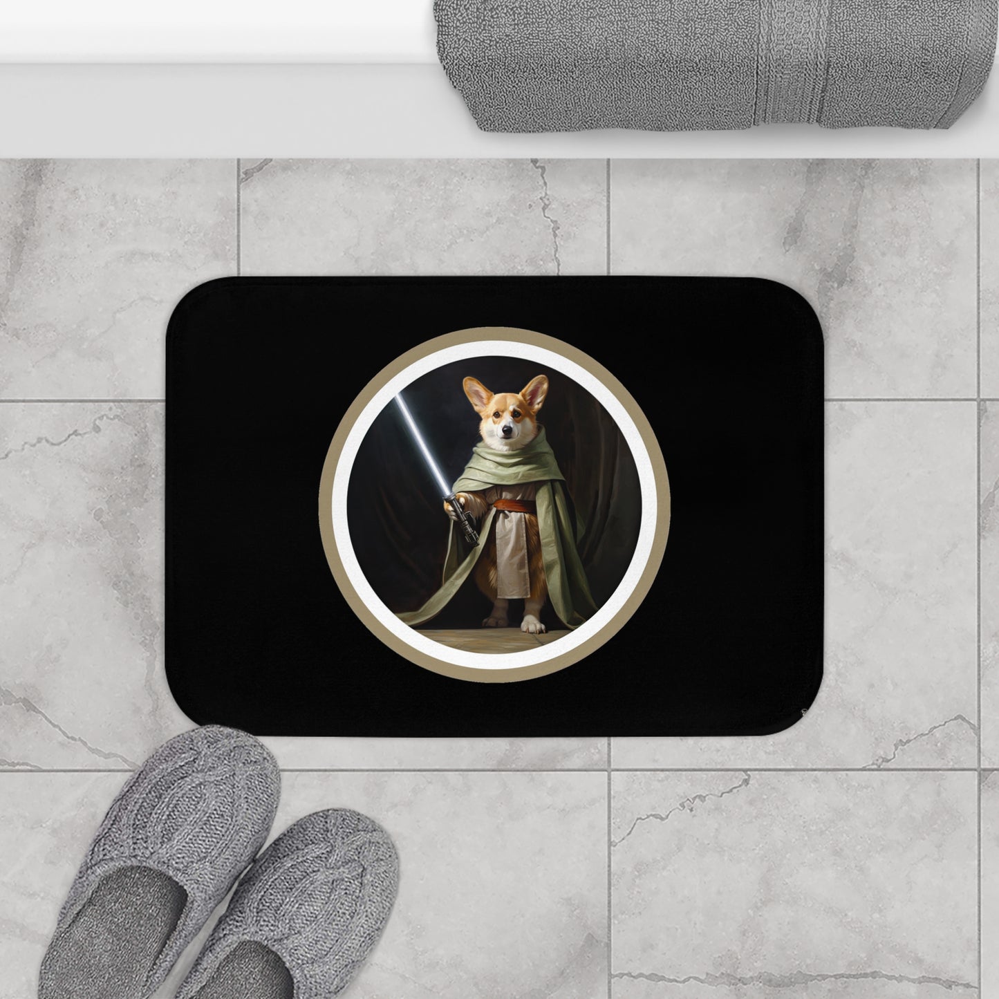 Jedi Corgi - Bath Mat