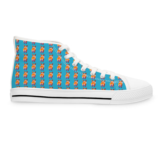 Corgi Butt Stripes Artistic Portrait Women's High Top Casual Canvas Sneakers
