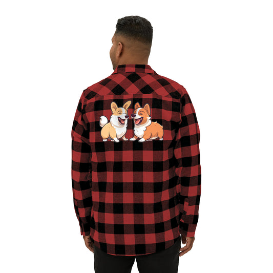 Corgi Couple - Flannel Shirt