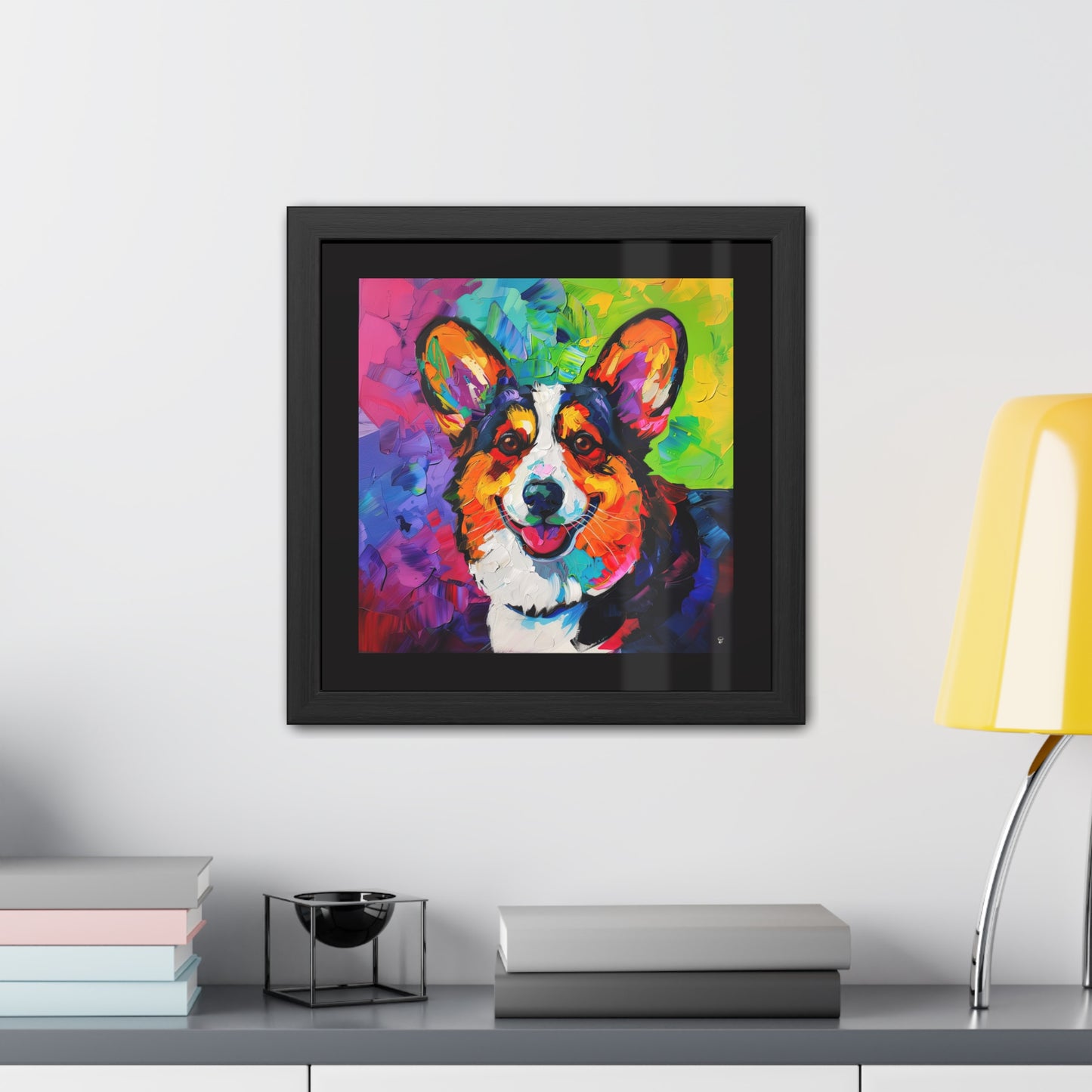 Color Me Corgi Framed Print