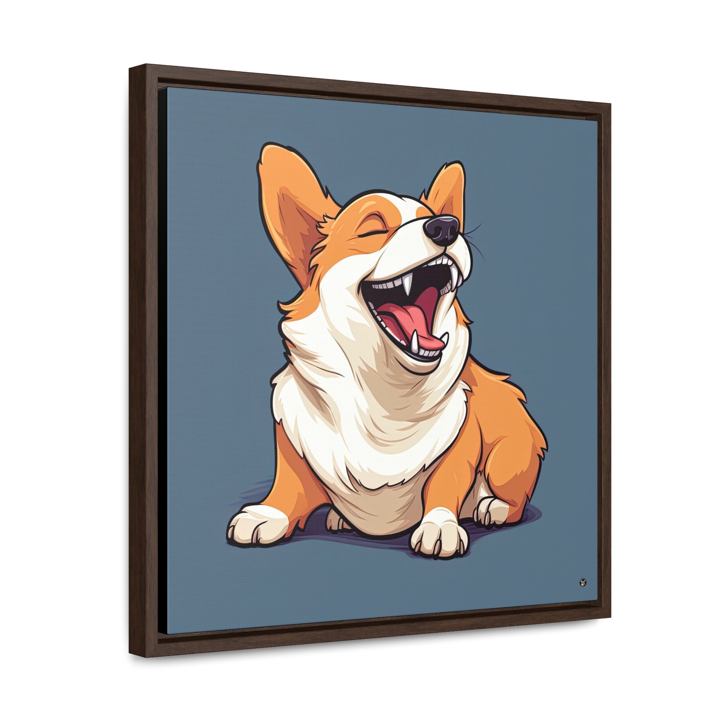 Comical Corgi - Framed on Canvas