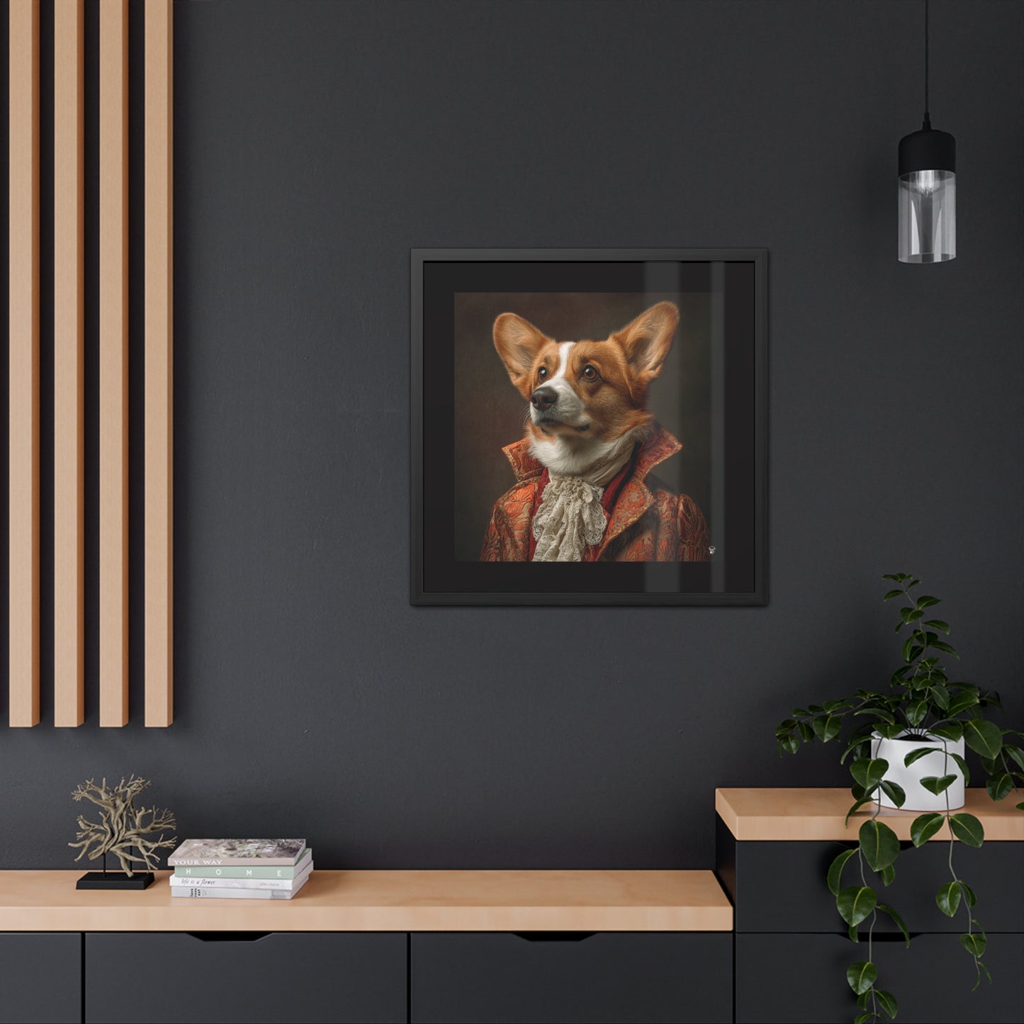 Prince Corgi Framed Print