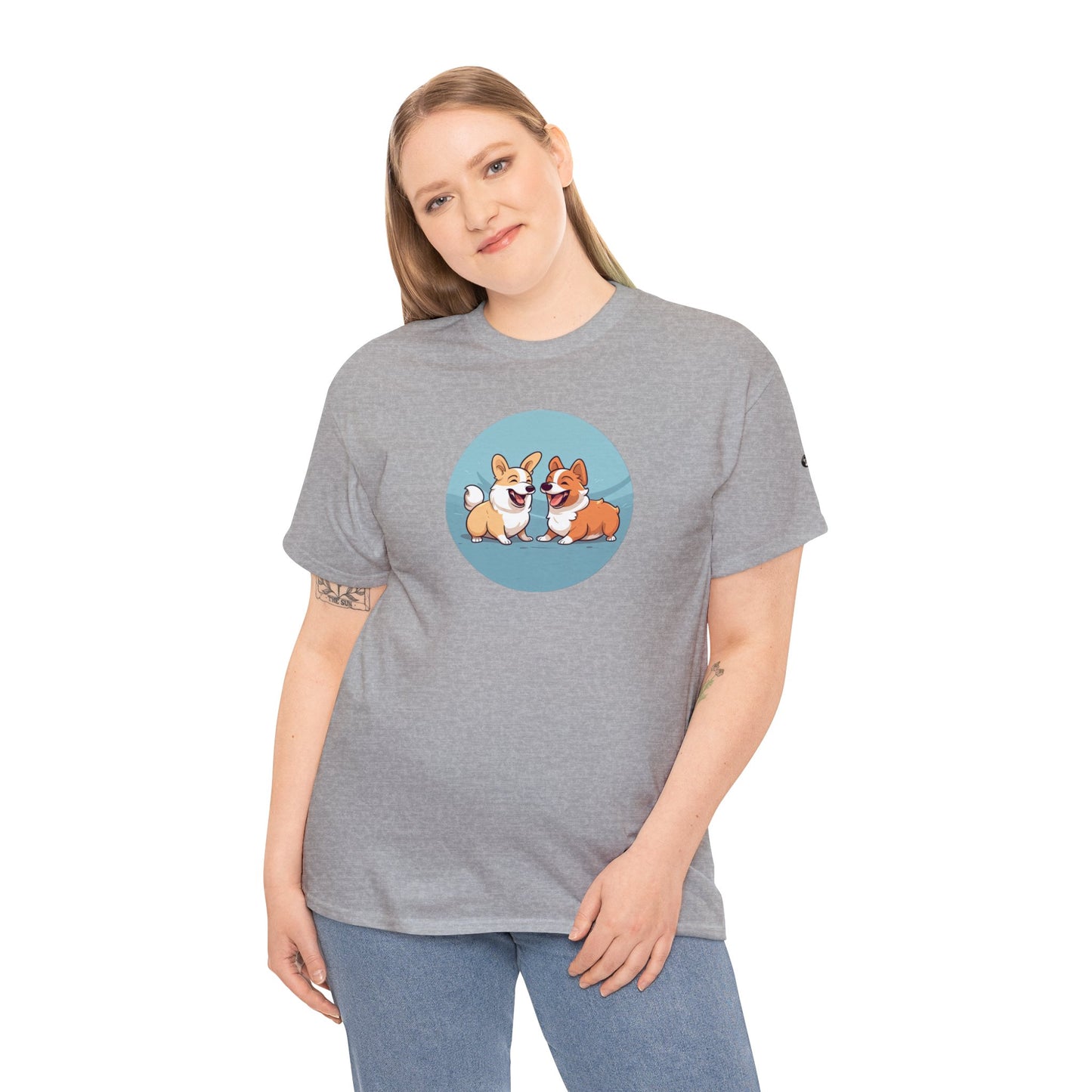 Corgi Couple - Unisex Heavy Cotton Tee