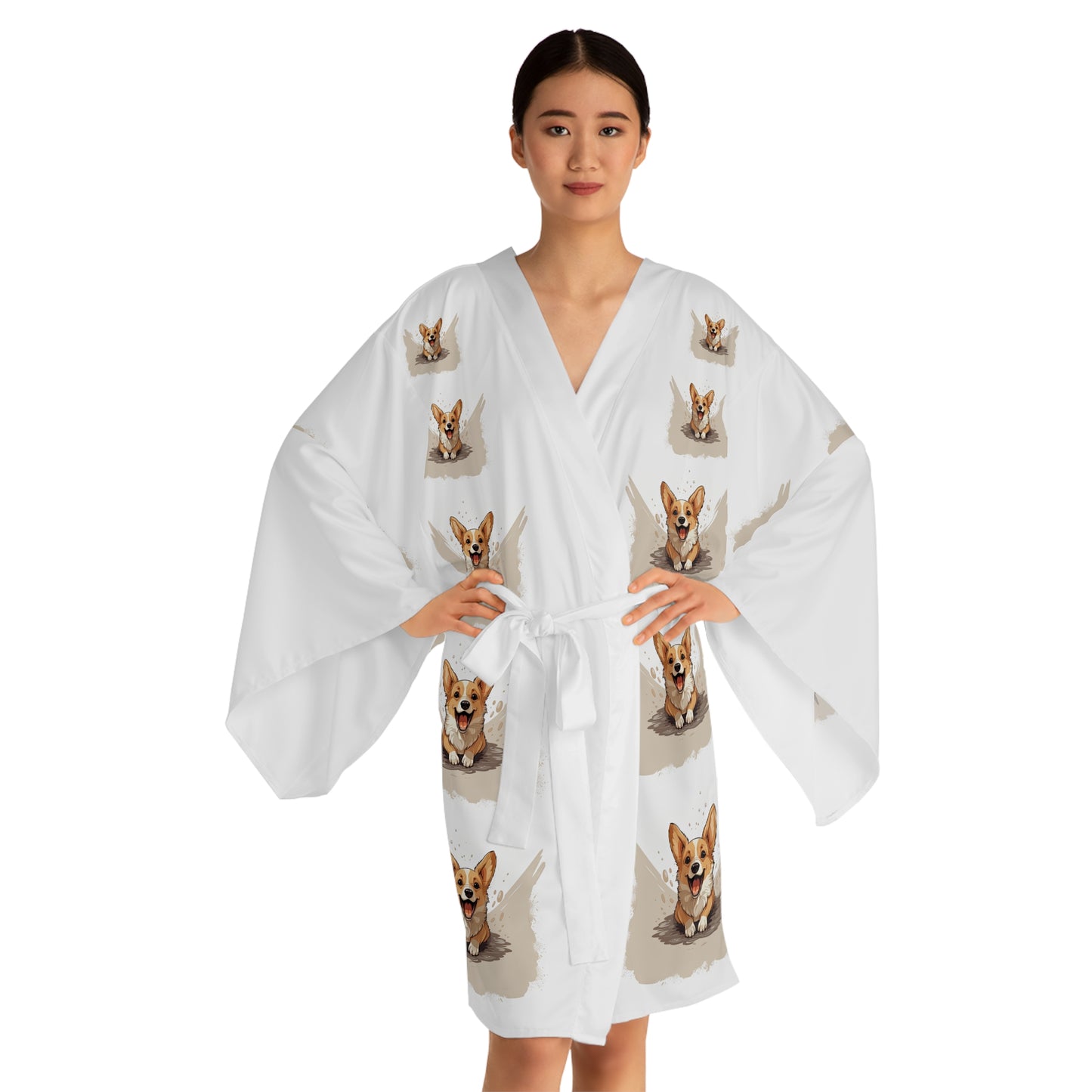 Corgi Cuteness Kimono Robe