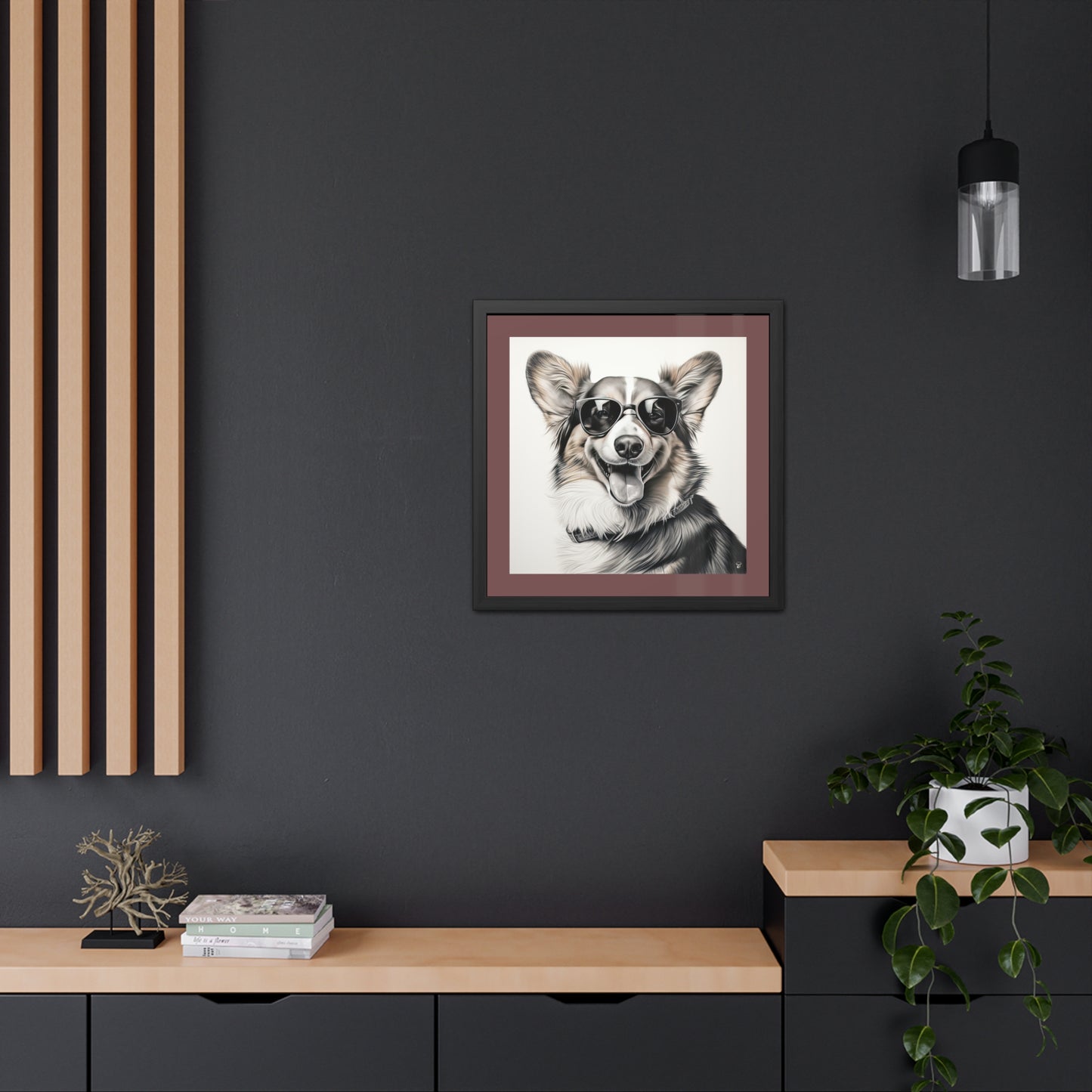 Impression encadrée Corgi Cool