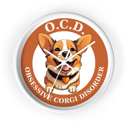 O.C.D. Obsessive Corgi Disorder - Wall Clock
