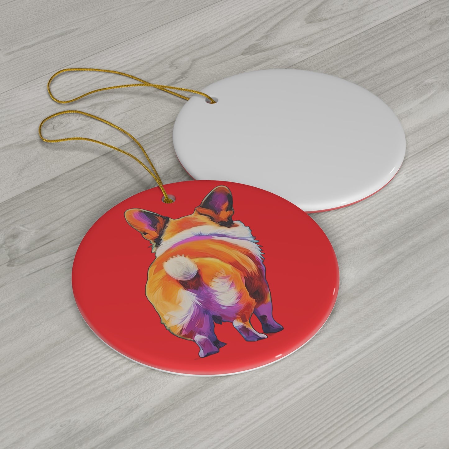 Corgi Butt - Ceramic Ornament