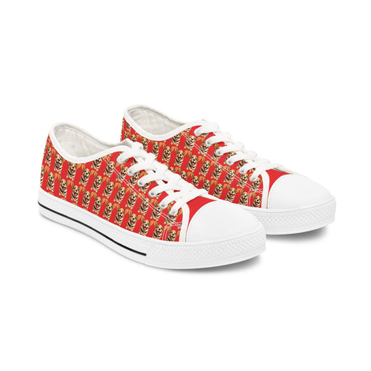 Puppy Love Mosaic - Women's Low Top Sneakers