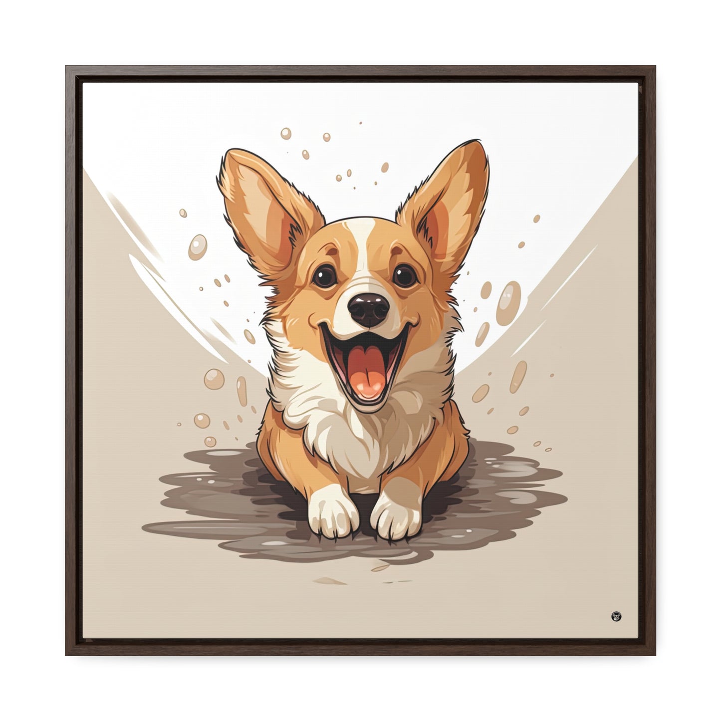 Corgi Cuteness - Framed on Canvas