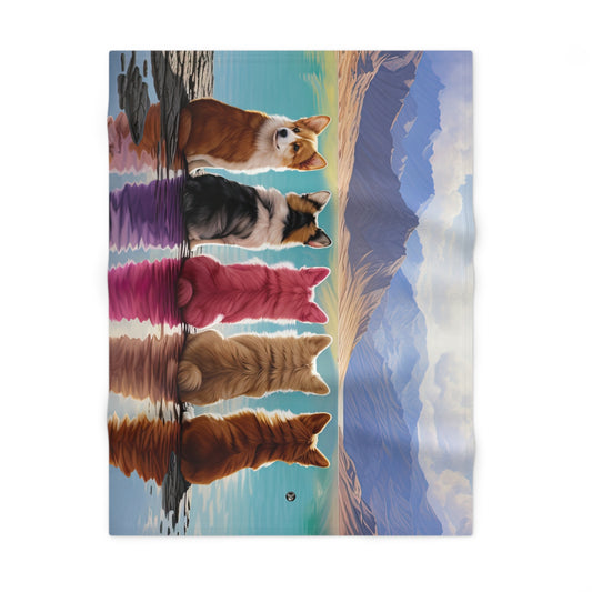 Corgi Lake - Baby Blanket