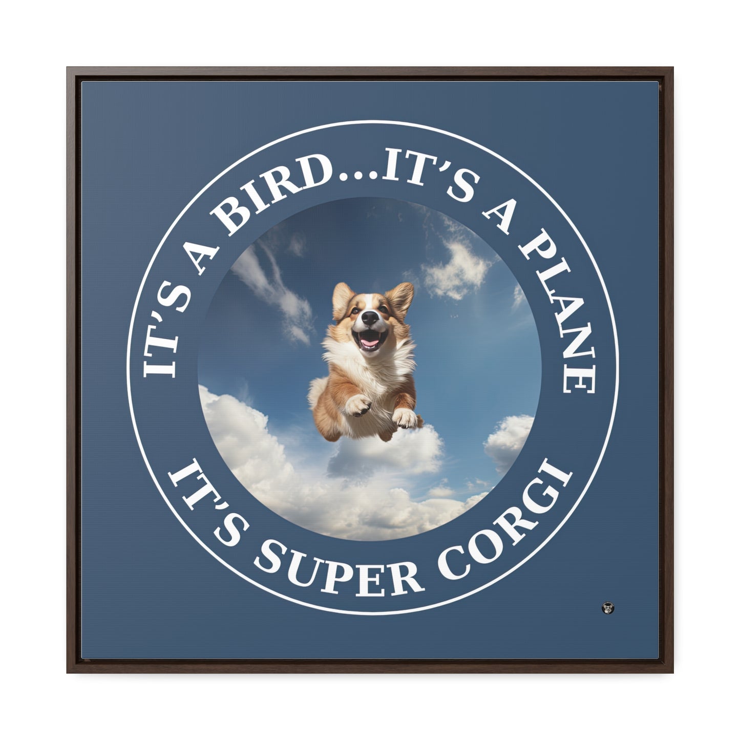 Super Corgi - Framed on Canvas