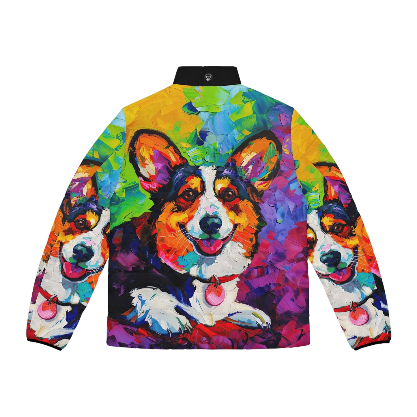 Colorful Corgi Puffer Jacket