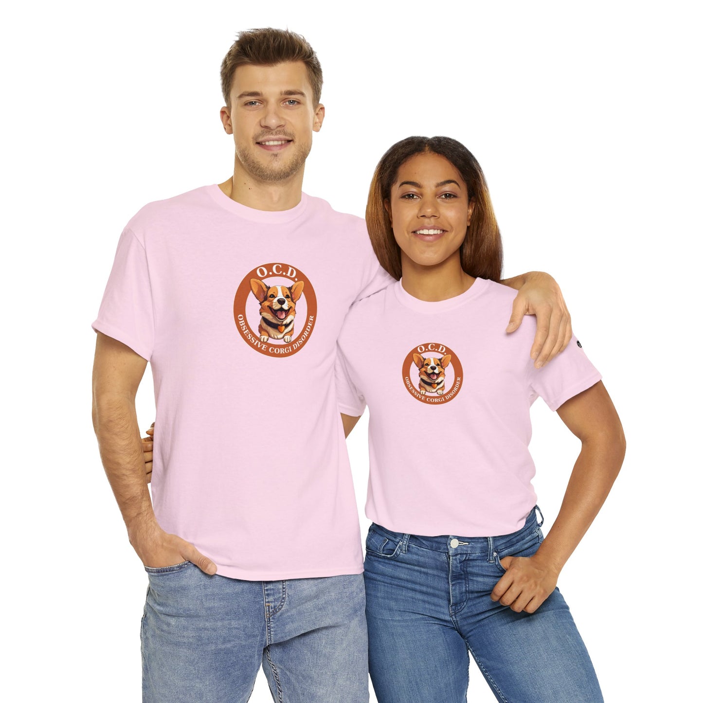 O.C.D. Obsessive Corgi Disorder - Unisex Heavy Cotton Tee