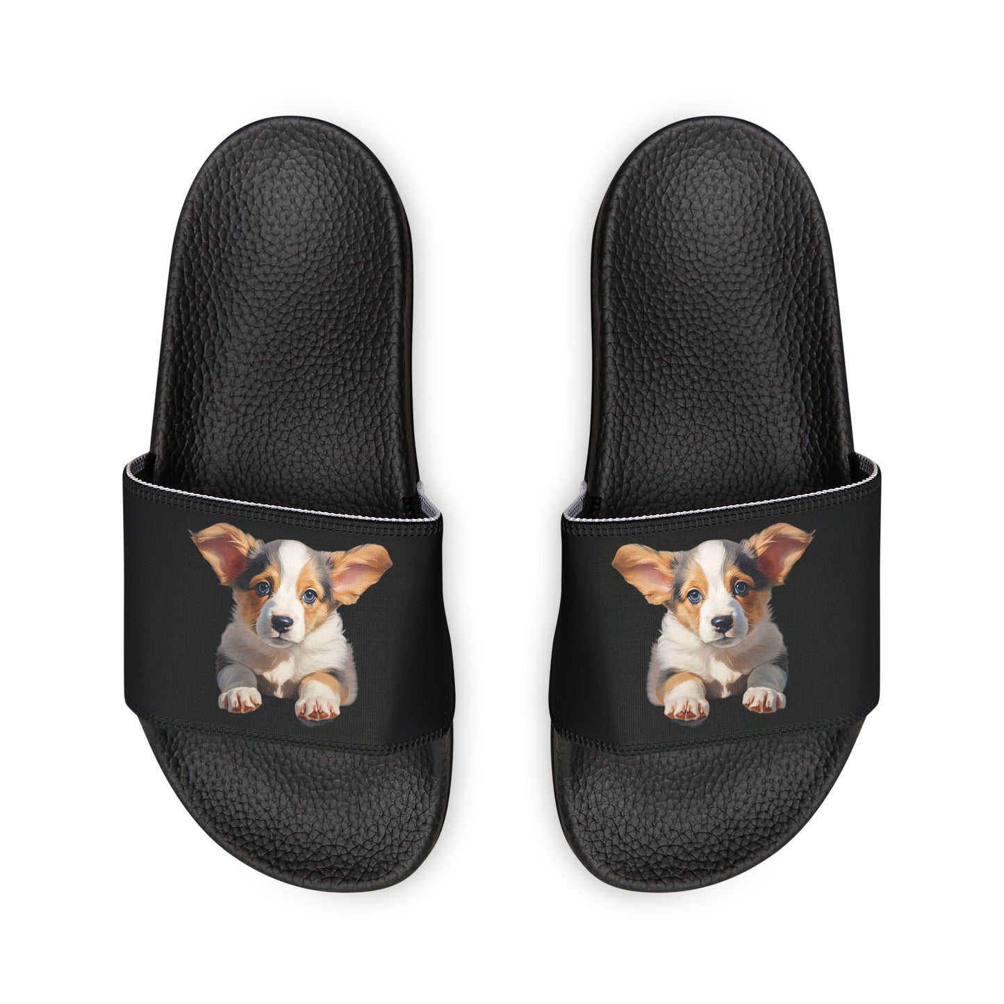 Puppy Portrait - Men's Slide Sandals