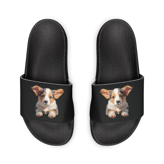 Puppy Portrait - Men's Slide Sandals