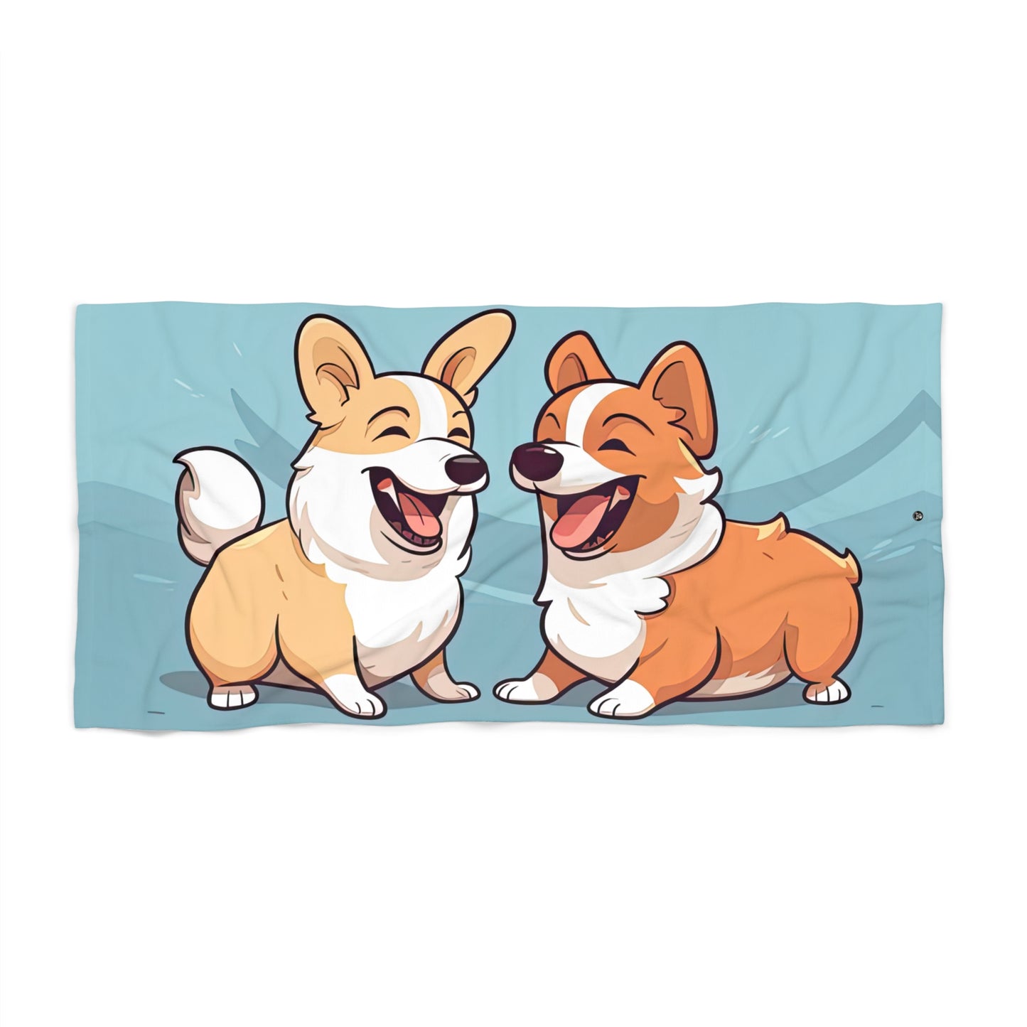 Corgi Couple Beach Towel
