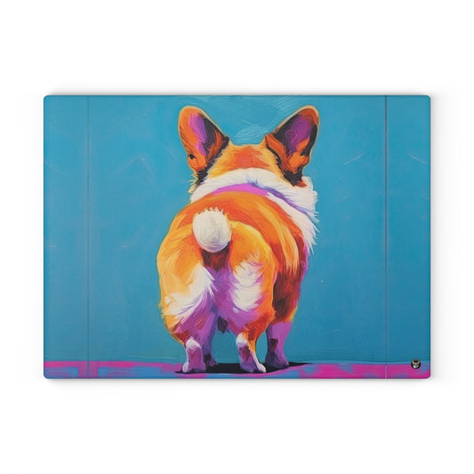 Corgi Butt - Glass Cutting Board