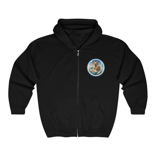 Cowabunga Corgi - Zip Hoodie