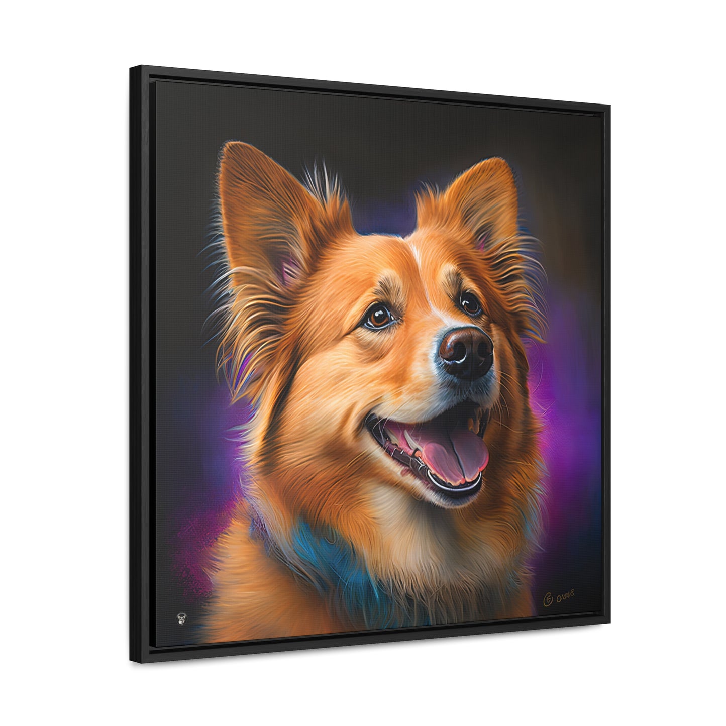 Golden Corgi - Framed on Canvas