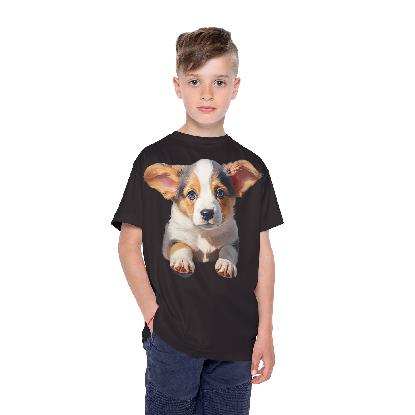 Puppy Portrait Kid's Sports Tee