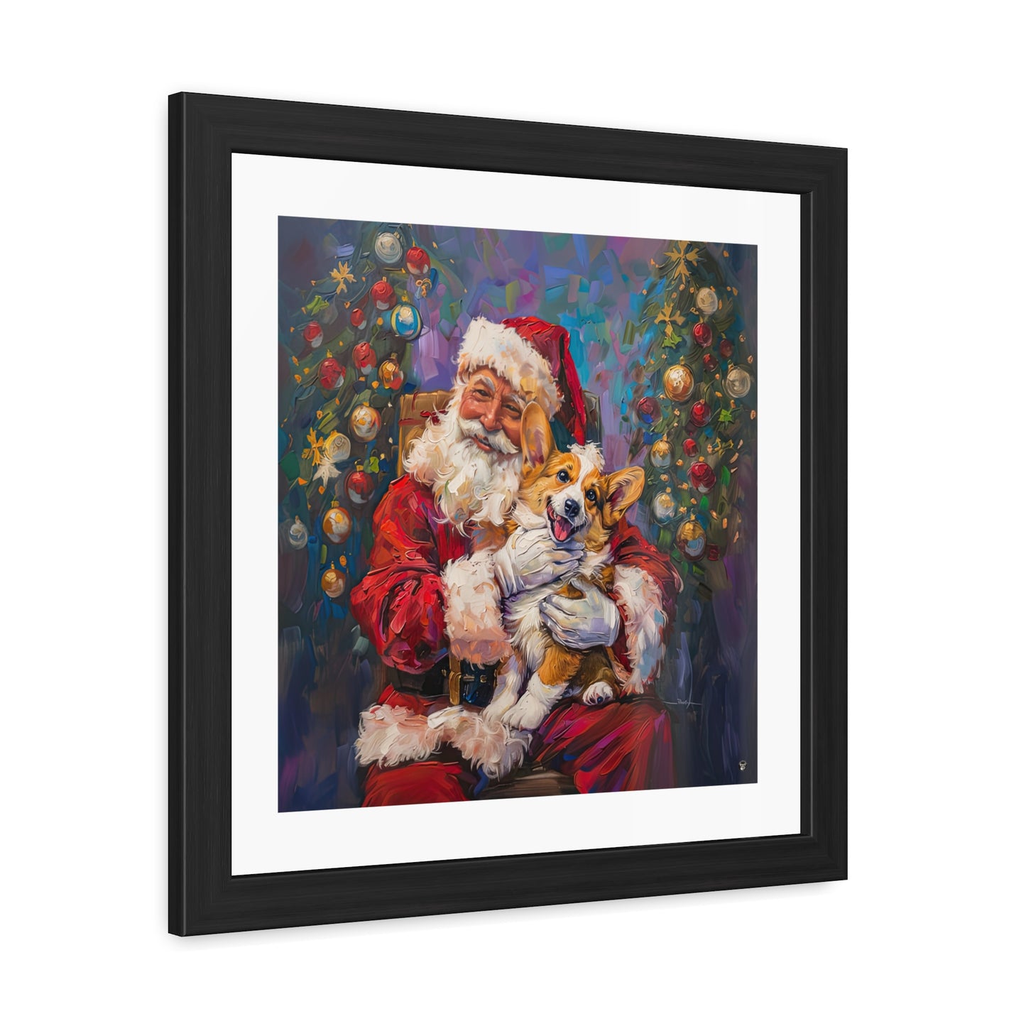 Christmas Corgi Framed Print