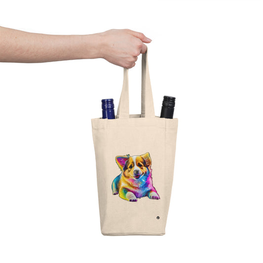 Colorful Corgi - Double Wine Bottle Tote Bag