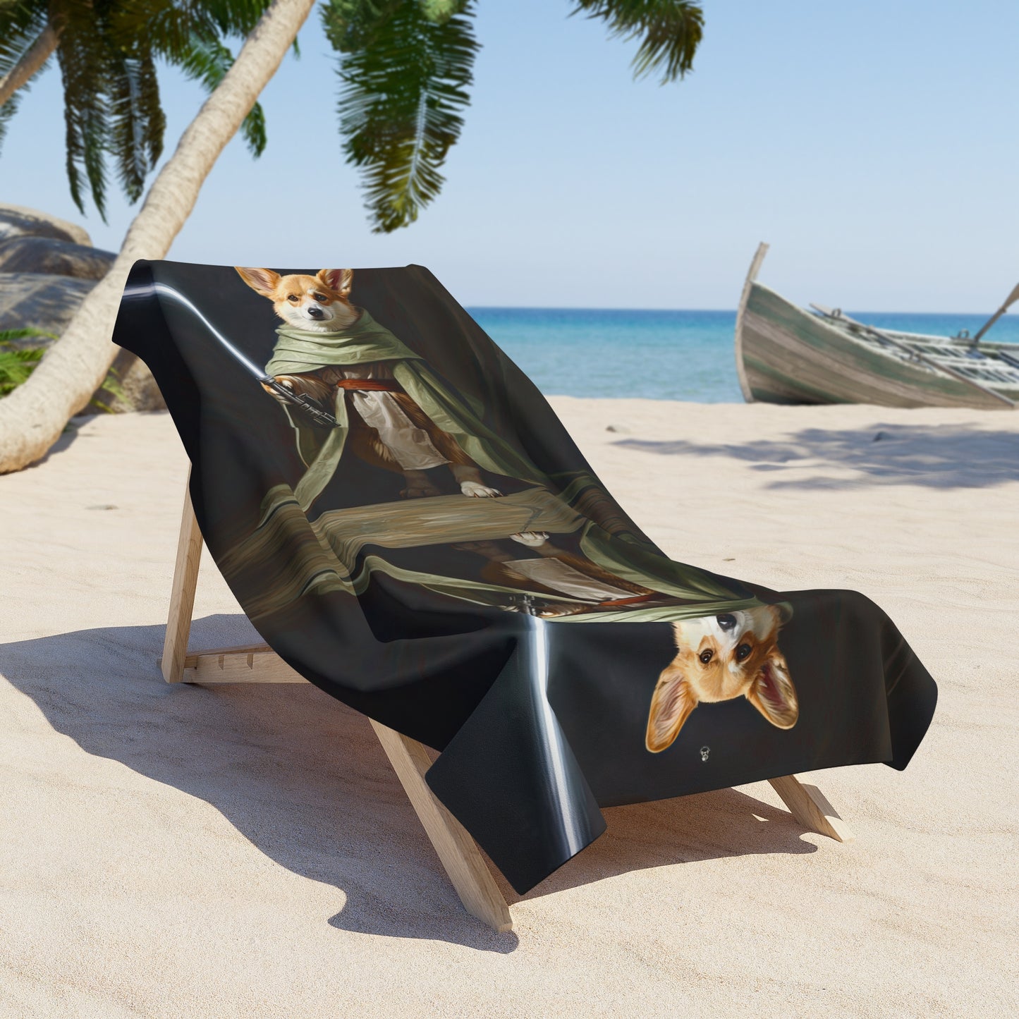 Jedi Corgi - Beach Towel