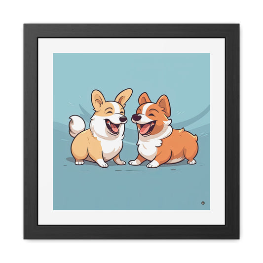 Corgi Couple Framed Print