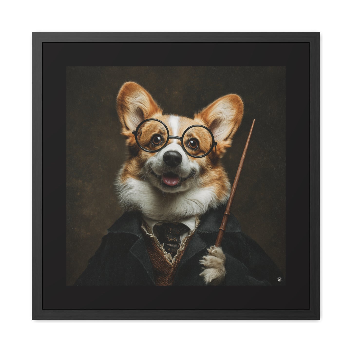Corgi Potter Framed Print