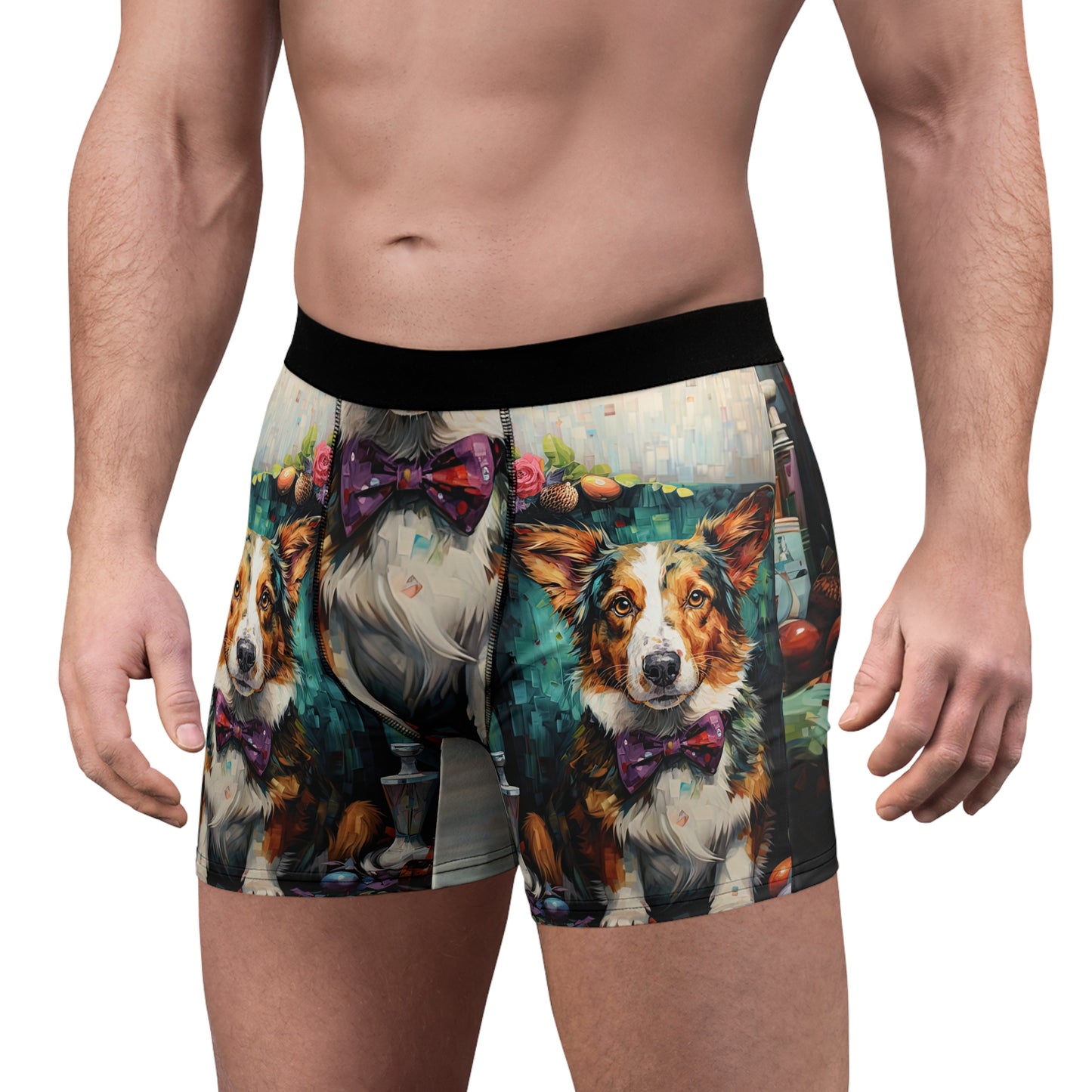 Caleçons à motif Corgi habillés !