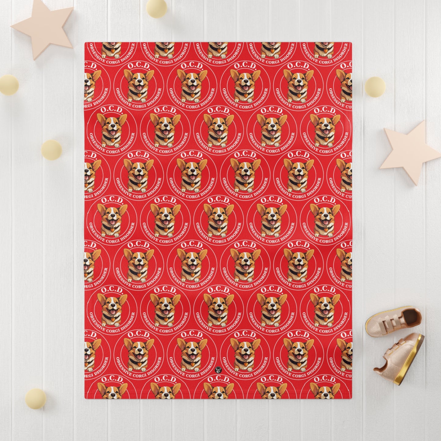 O.C.D. Obsessive Corgi Disorder Mosaic - Baby Blanket