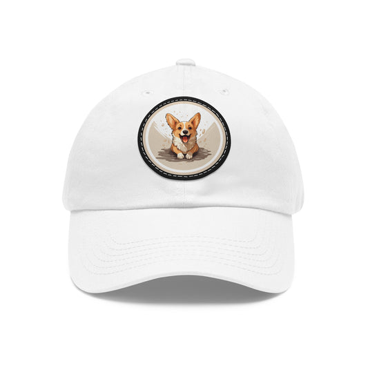 Corgi Cuteness - Cap with Leather Patch