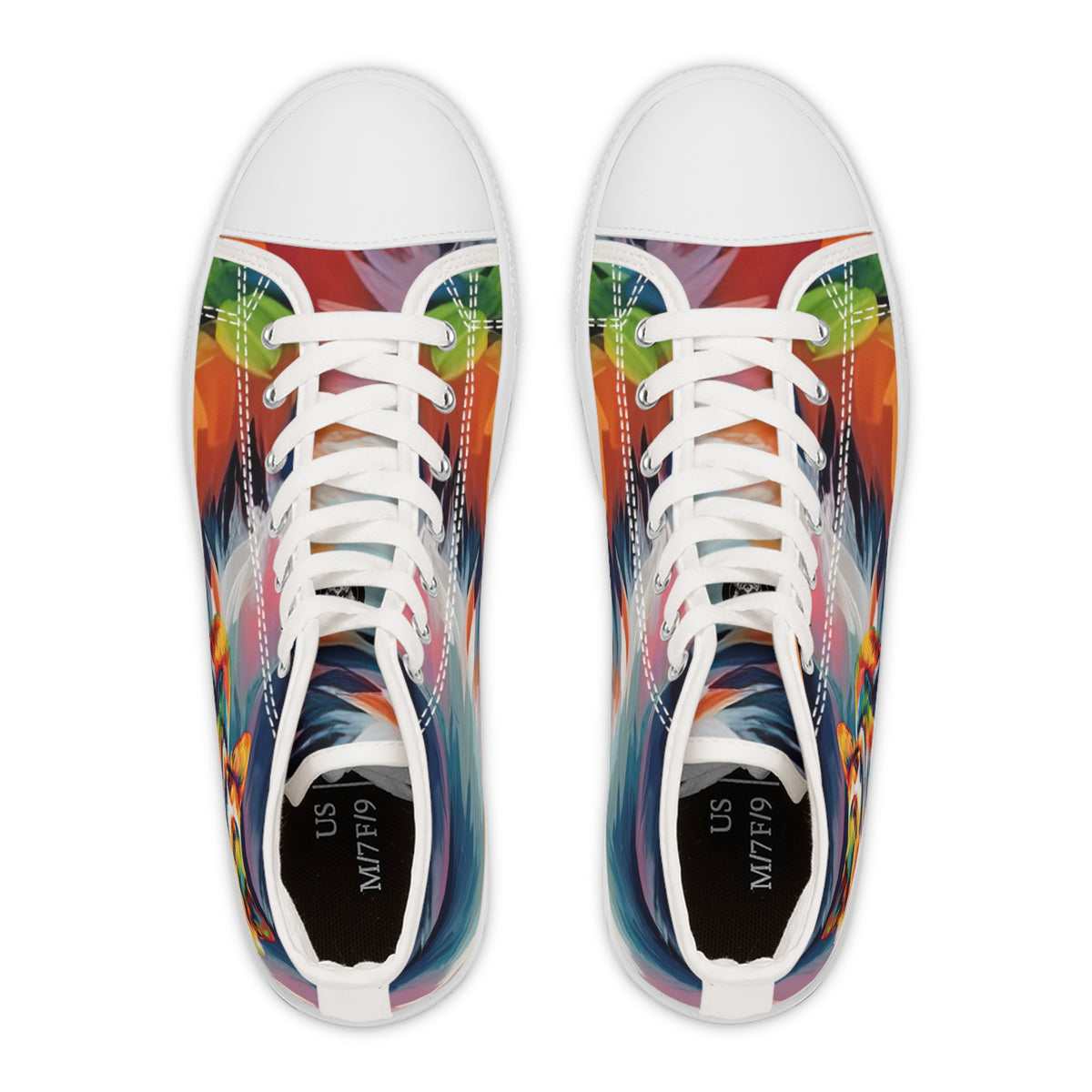 Scouter Corgi Watercolor Women's High Top Casual Canvas Sneakers